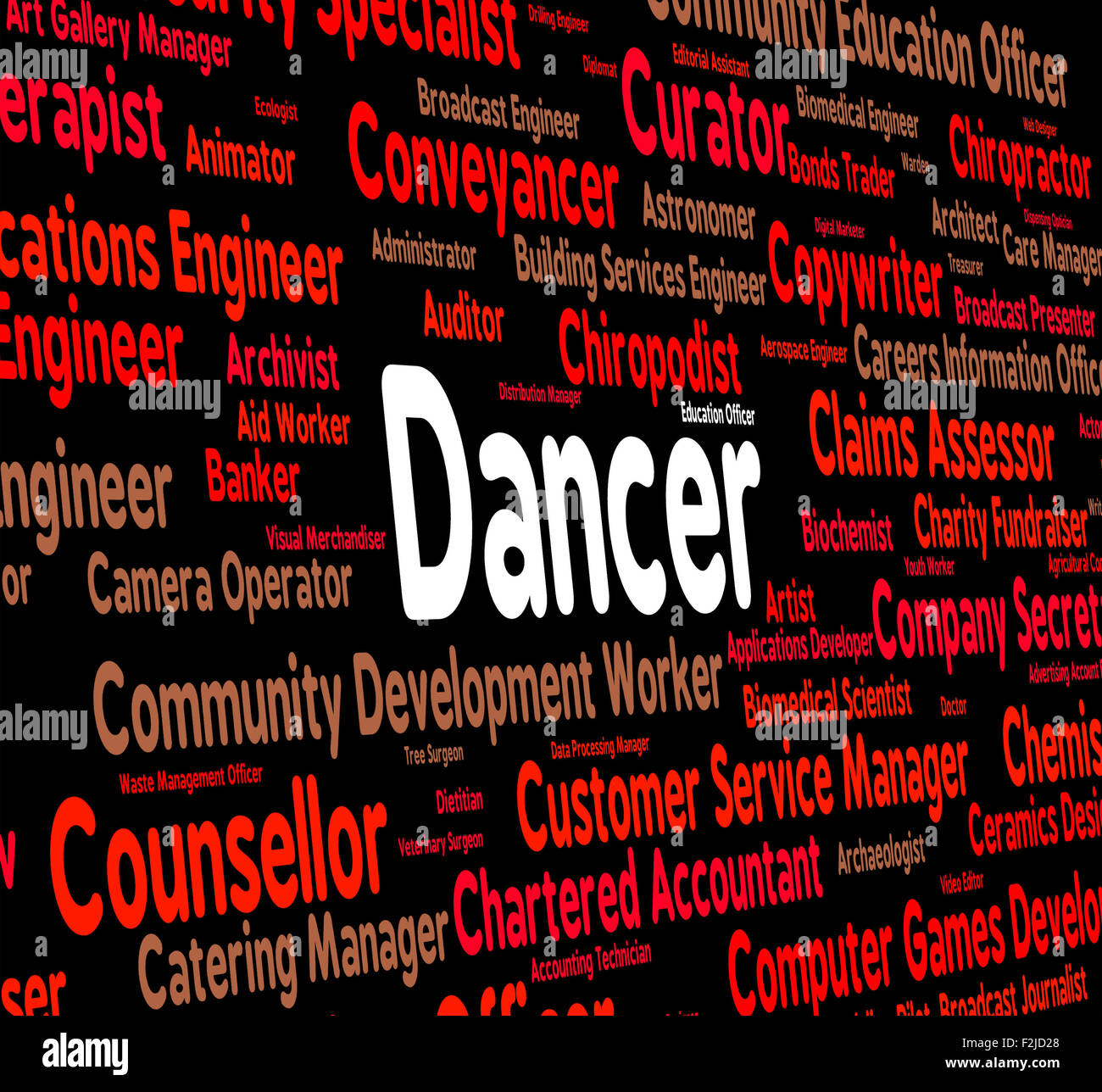 Dancer Job Showing Jobs Occupations And Occupation Stock Photo