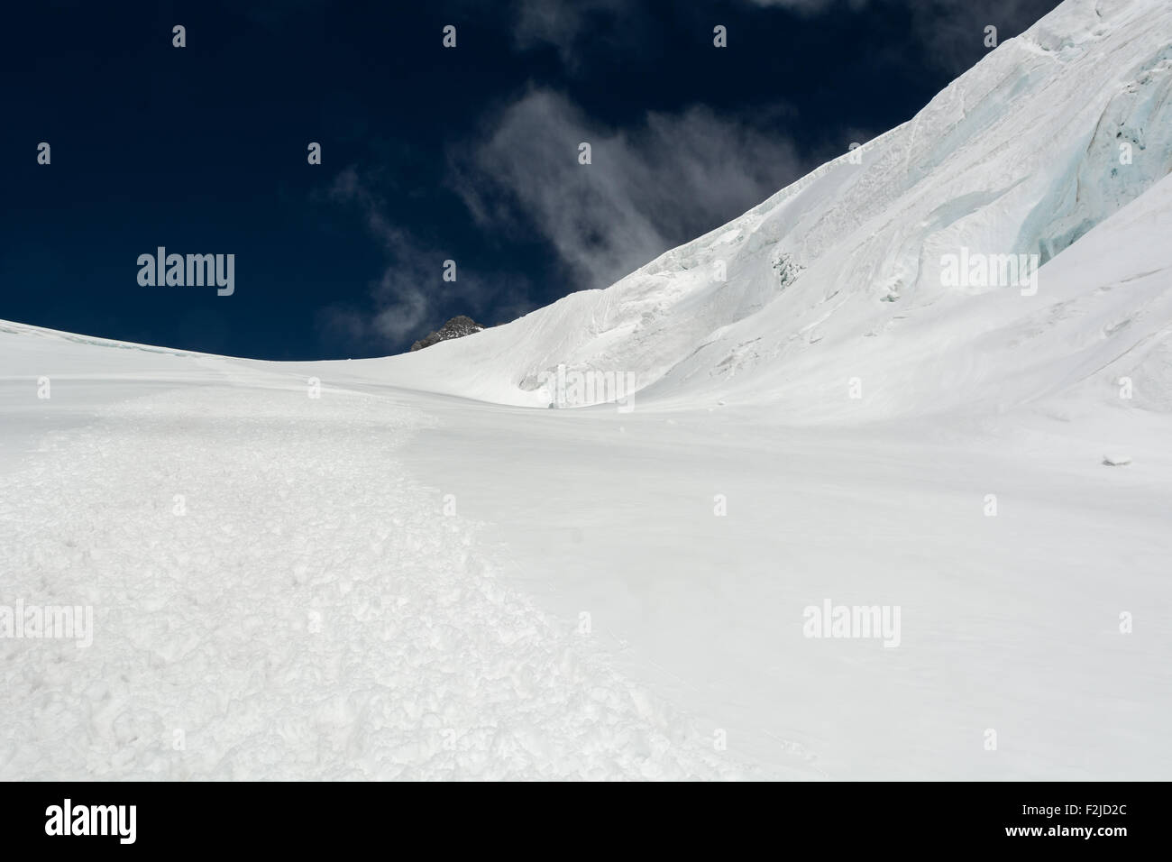 Snow covered ridge Stock Photo - Alamy