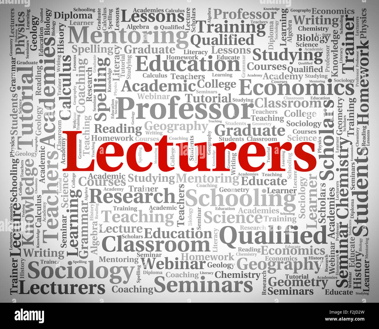 Lecturers Word Meaning Discourse Address And Addresses Stock Photo