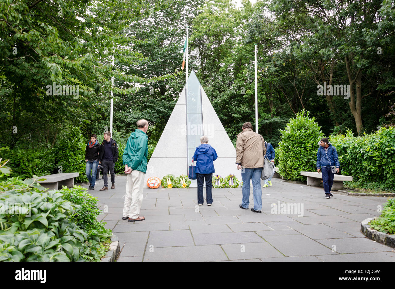The National Memorial by Brian King in Merrion Square Park, Dublin, Ireland. 2008 Stock Photo
