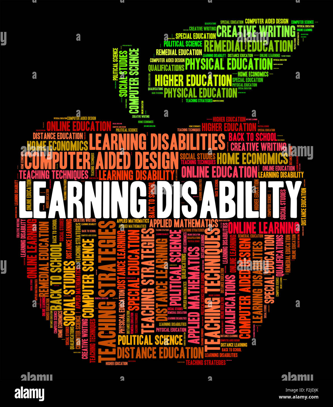 Learning Disability Words Showing Special Needs And Gifted Stock Photo