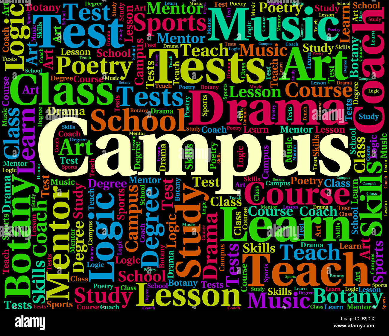 Campus Word Representing School Academies And Faculty Stock Photo
