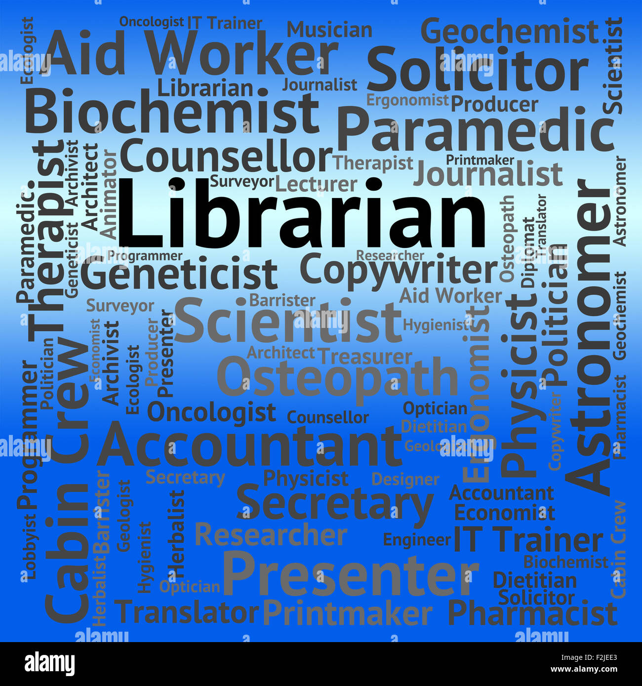 Librarian Job Representing Career Book And Librarians Stock Photo Alamy