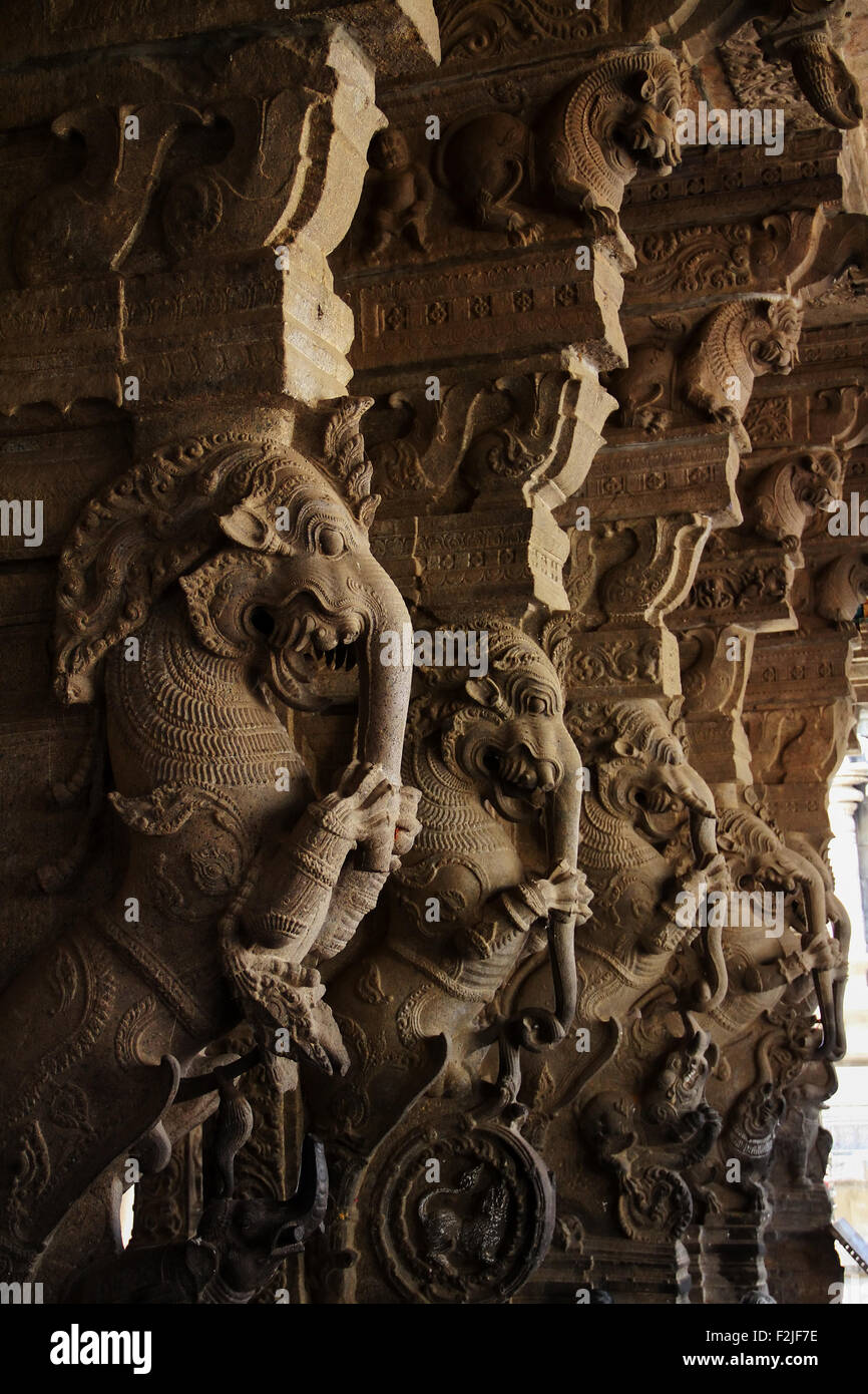 Indian temple sculpture Stock Photo