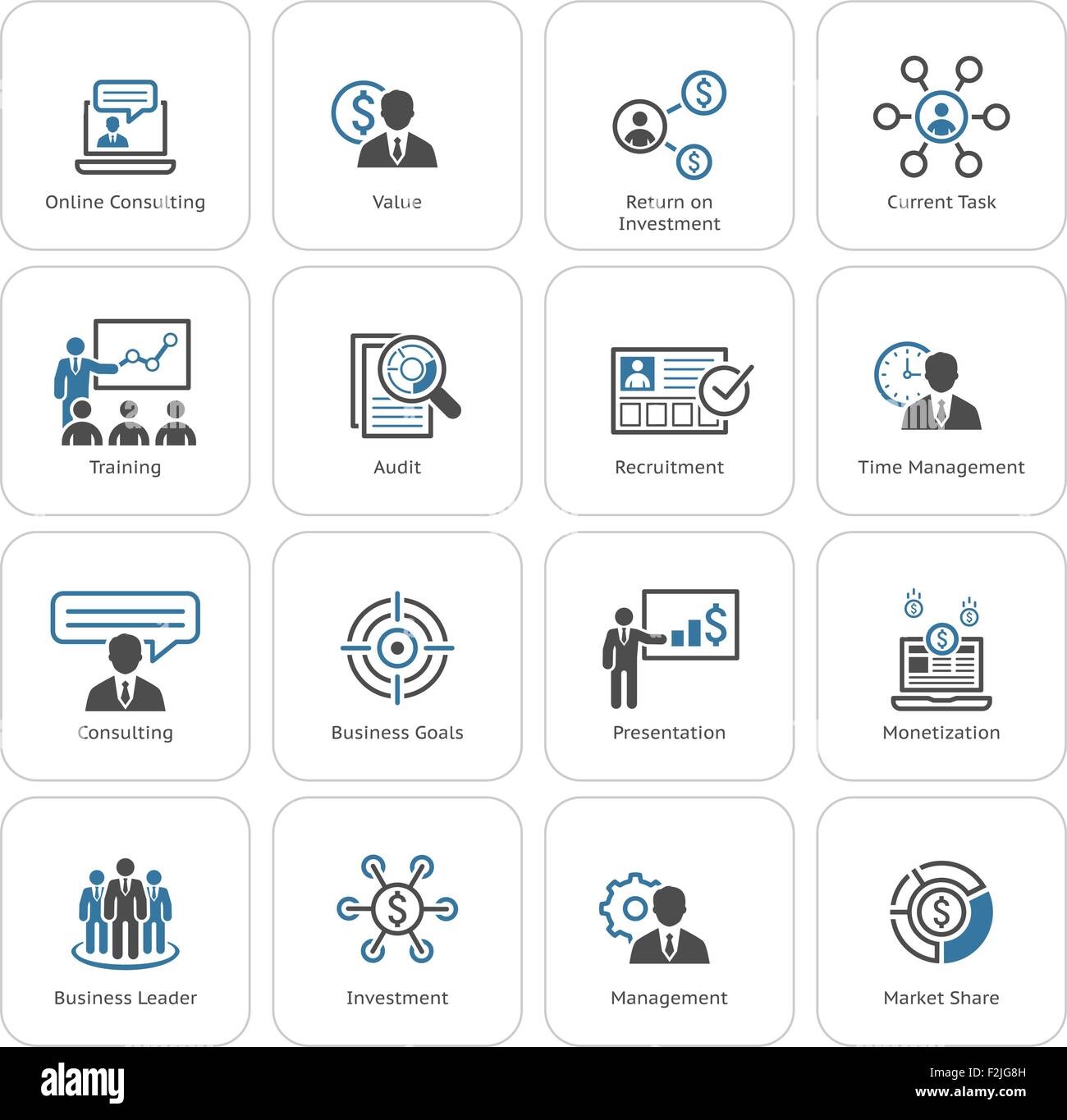 Business and Finances Icons Set. Flat Design Stock Vector Image & Art ...
