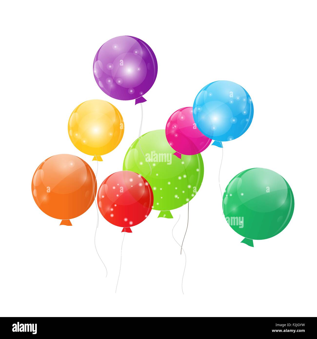 Color Glossy Balloons Background Vector Illustration Stock Vector Image ...