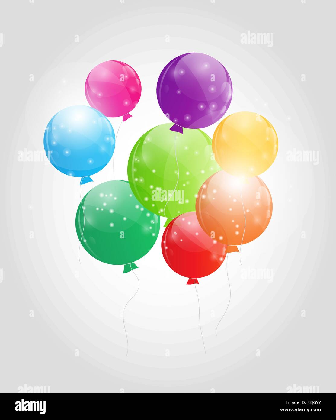 Color Glossy Balloons Background Vector Illustration Stock Vector Image ...