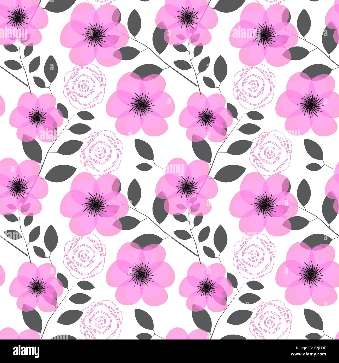 Floral Seamless Pattern Background Vector Illustration Stock Vector ...
