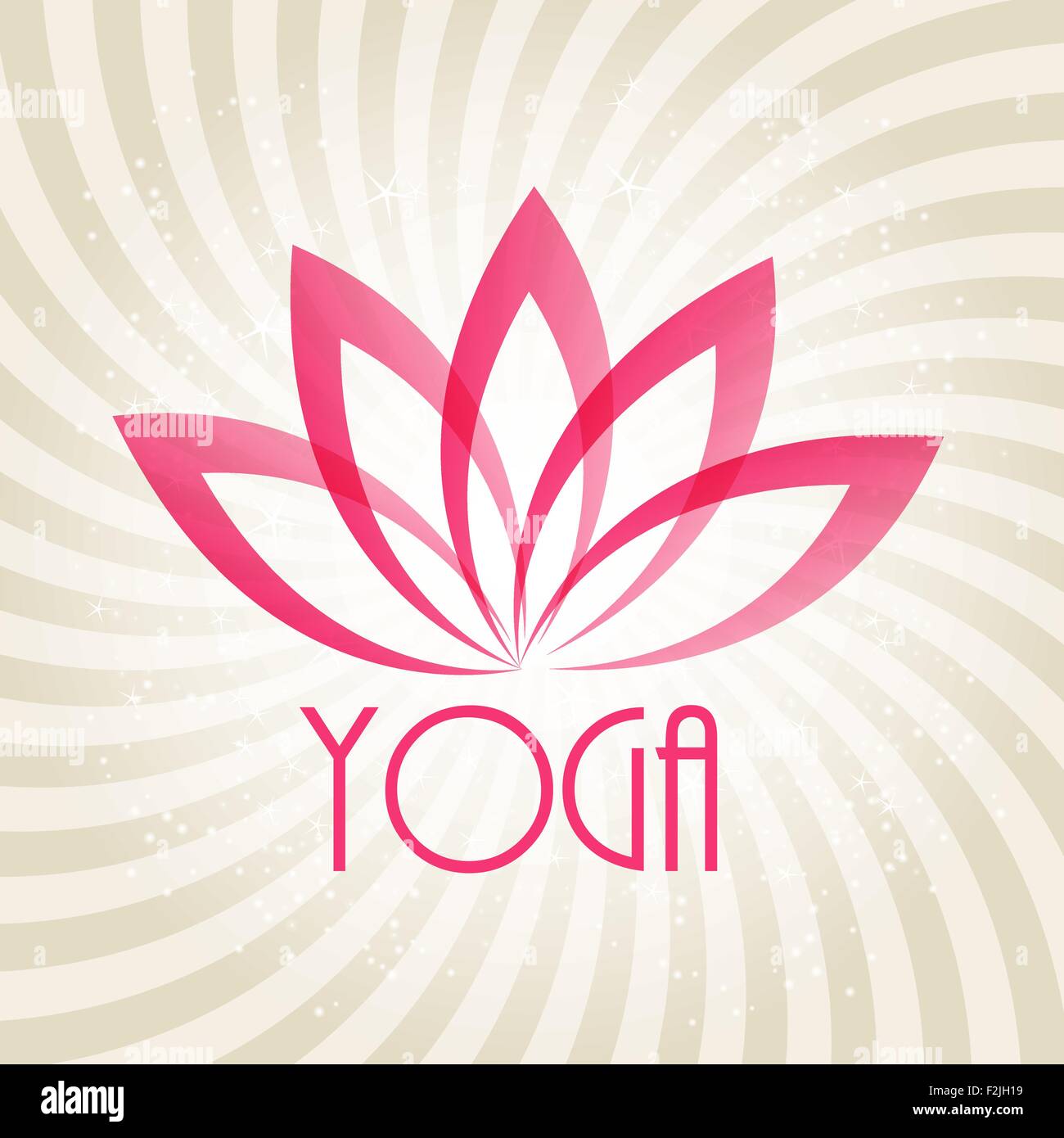 Lotus Flower Sign for Wellness, Spa and Yoga. Vector Illustratio Stock ...