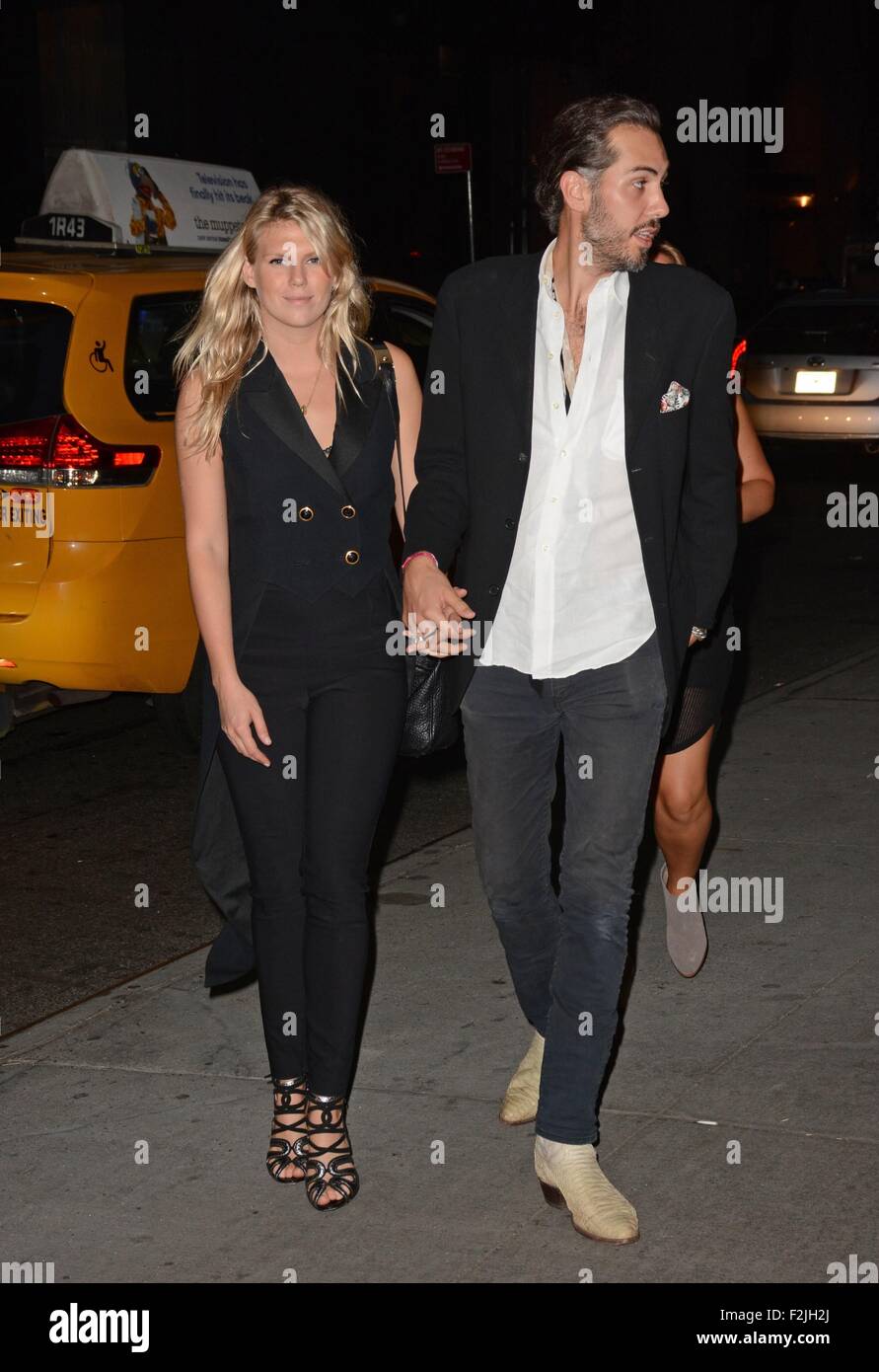 New York, NY, USA. 19th Sep, 2015. Alexandra Richards, Zander Bleck at arrivals for KEITH RICHARDS: UNDER THE INFLUENCE Screening, Museum of Modern Art (MoMA), New York, NY September 19, 2015. Credit:  Derek Storm/Everett Collection/Alamy Live News Stock Photo