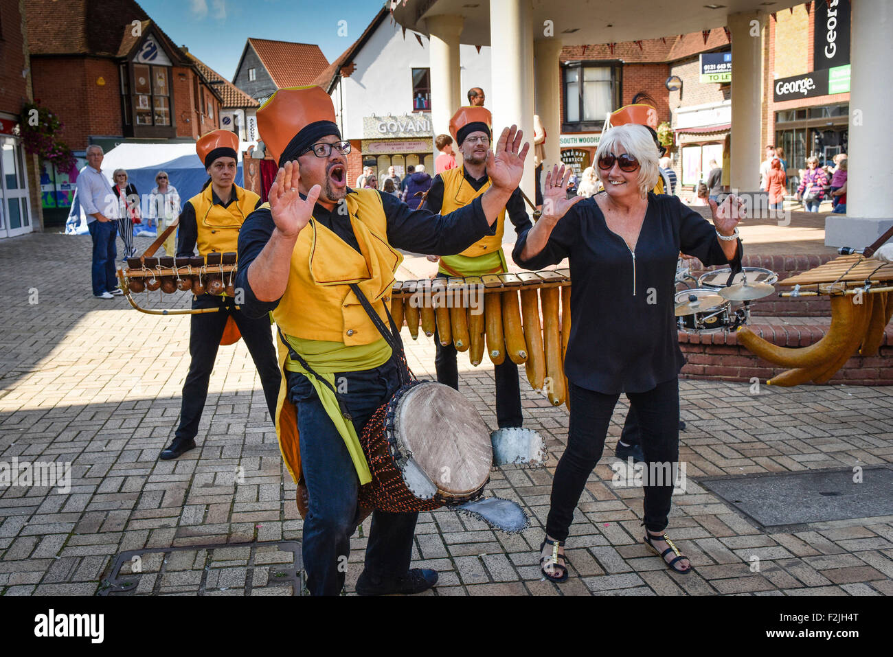 South Woodham Ferrers, UK. 20th September, 2015. An enthusiastic Linda