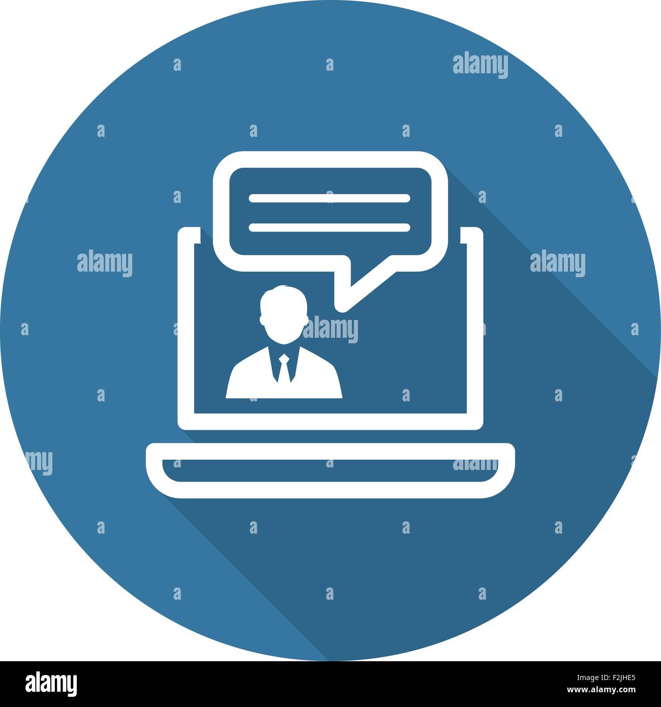 Online Consulting Icon. Business Concept. Flat Design Stock Vector ...