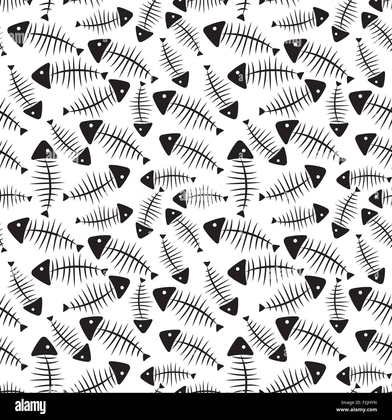 Fish Bone Seamless Pattern Background Vector Illustration Stock Vector