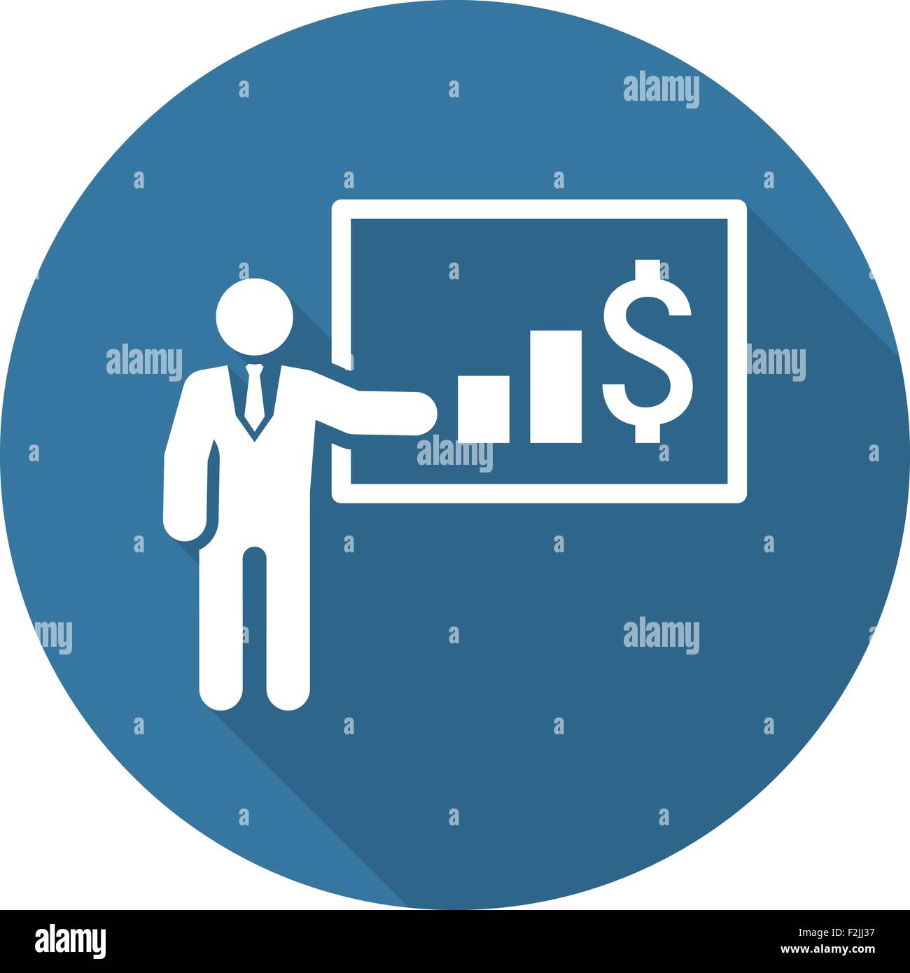 Presentation Icon. Business Concept. Flat Design Stock Vector Image ...