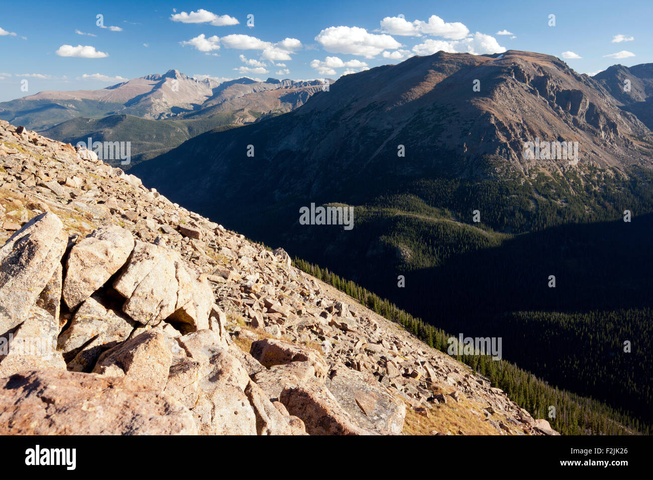 Alpine Tundra Habitat - Trail Ridge Road - Rocky Mountain National Park, near Estes Park, Colorado USA Stock Photo