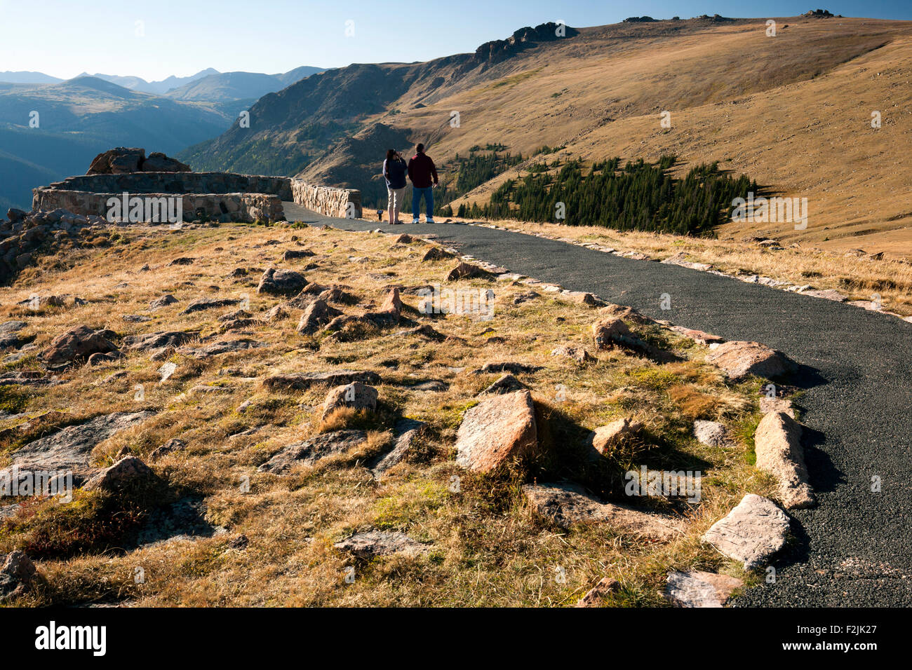 Alpine Tundra Habitat - Trail Ridge Road - Rocky Mountain National Park, near Estes Park, Colorado USA Stock Photo