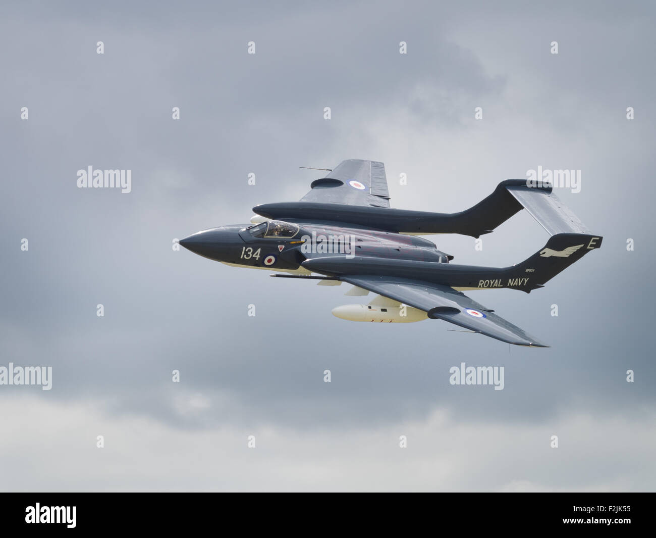 Yeovilton, UK - 11th July 2015: Sea Vixen vintage aircraft flying at ...