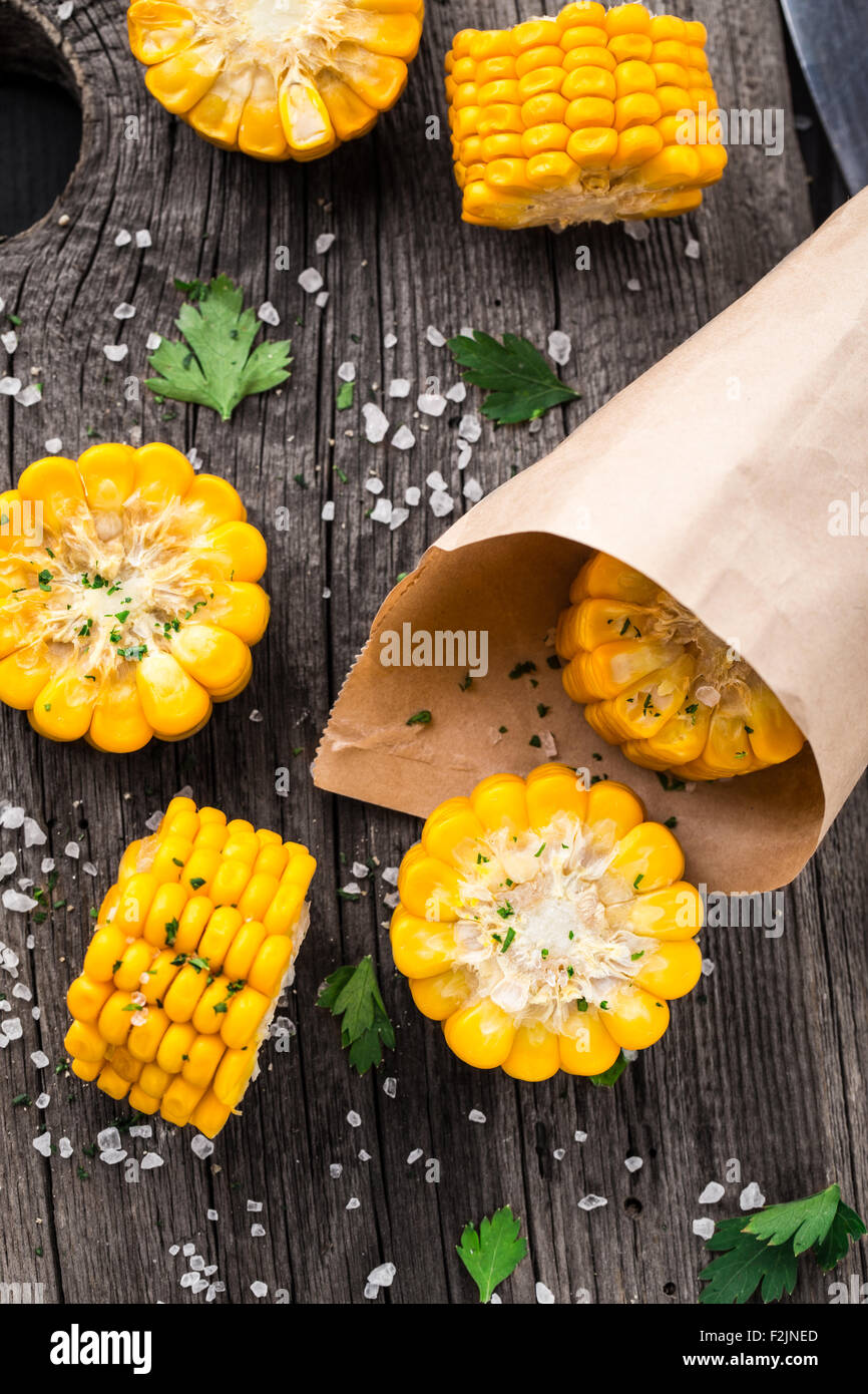 Delicious grilled corn Stock Photo - Alamy