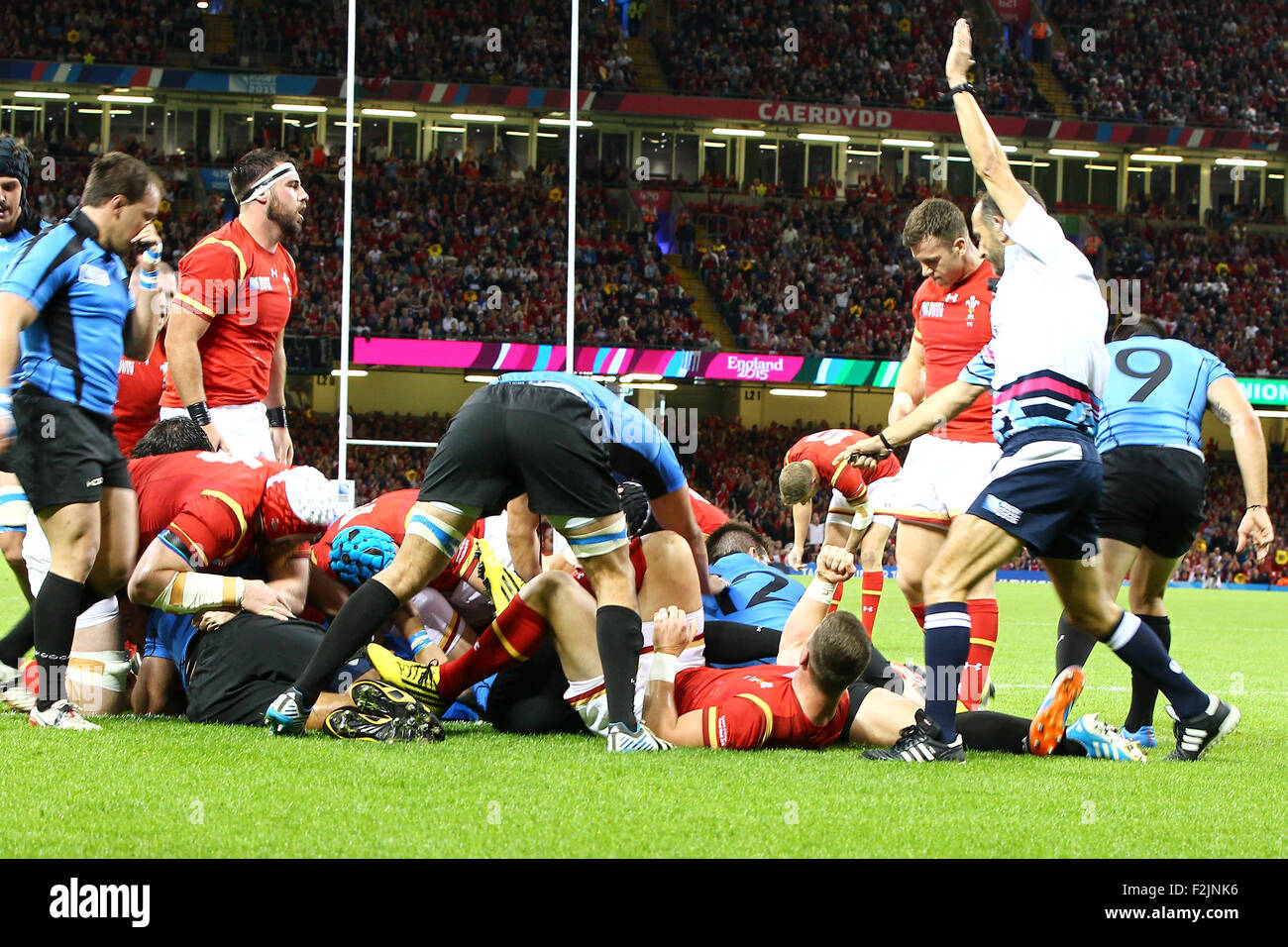 Cardiff, Wales. 20th Sep, 2015. Rugby World Cup. Wales versus Uruguay ...