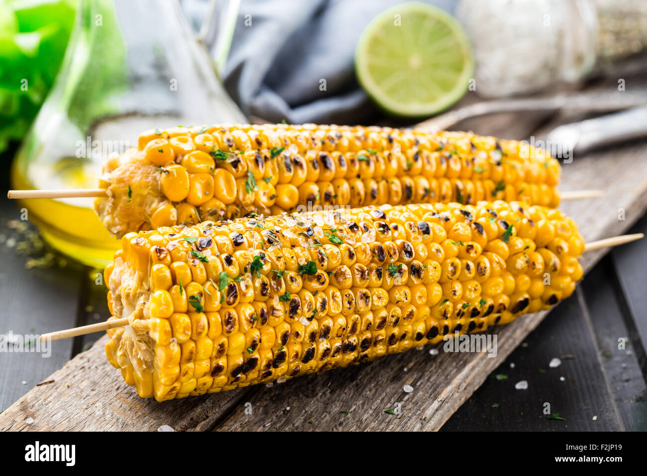 Delicious grilled corn Stock Photo - Alamy