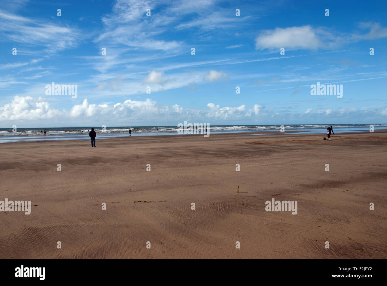 The tide is out at Westward Ho!, North Devon Stock Photo - Alamy