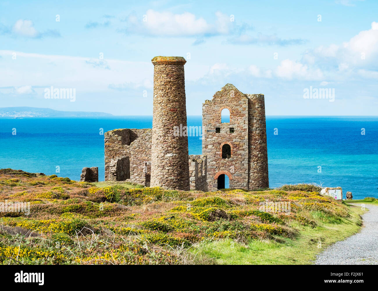 wheal coates old tin mine at st.agnes head in cornwall, england, uk Stock Photo