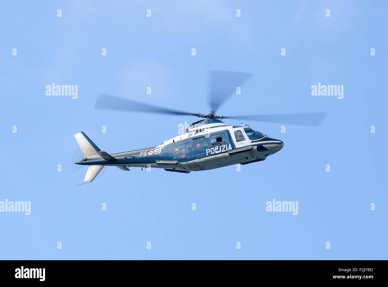 Flying police helicopter hi-res stock photography and images - Alamy