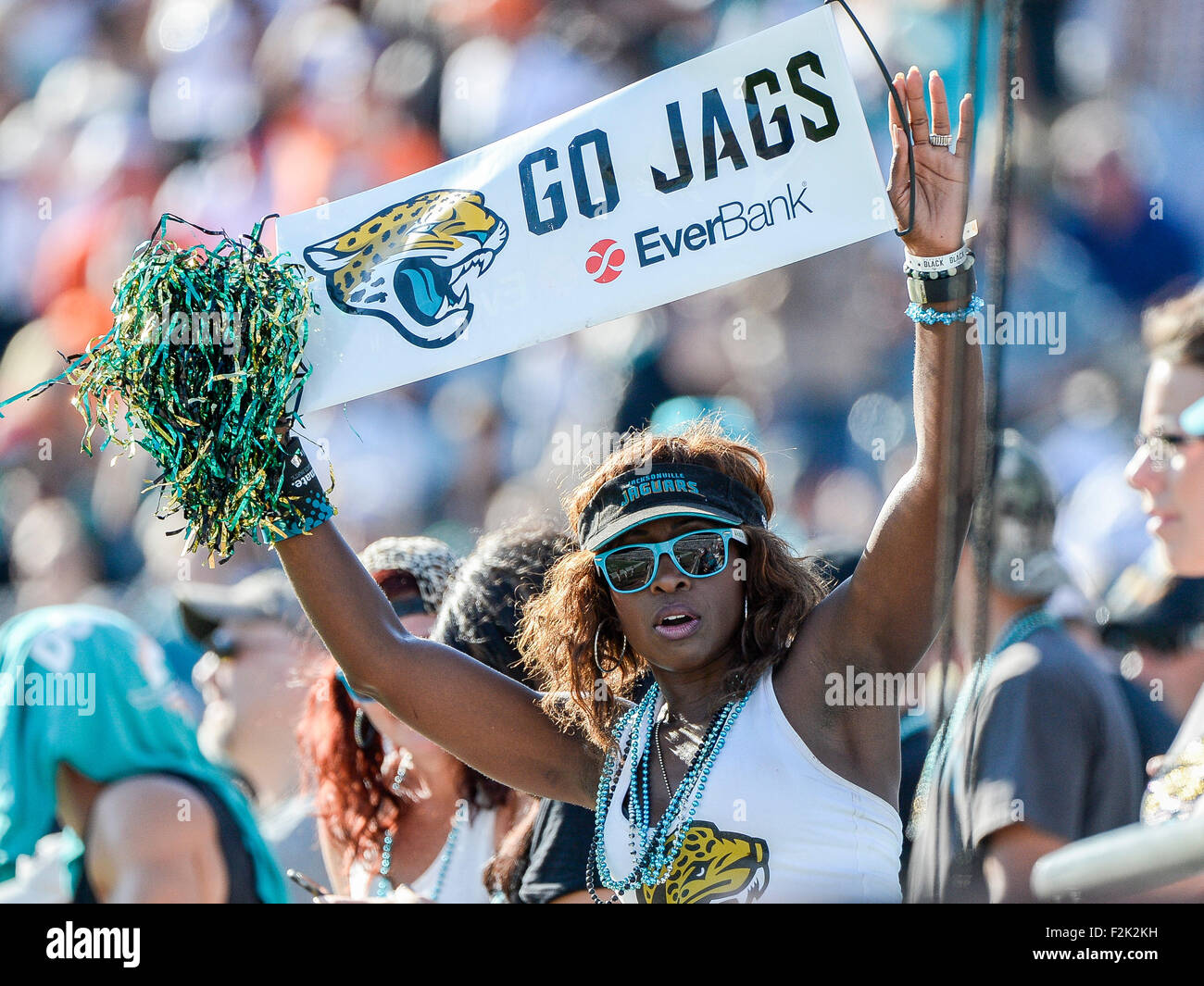 JACKSONVILLE, FL - SEPTEMBER 13: Jacksonville Jaguars fans during