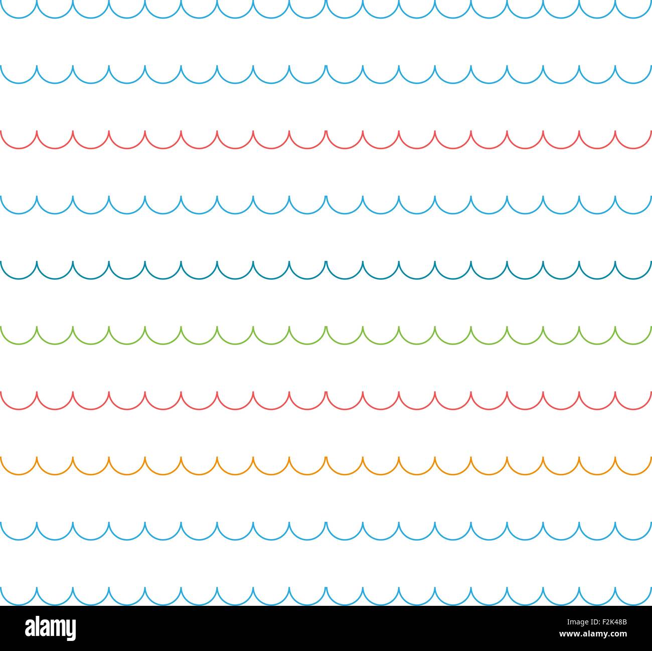 Seamless wavy line pattern vector illustration Stock Vector Image &amp; Art ...