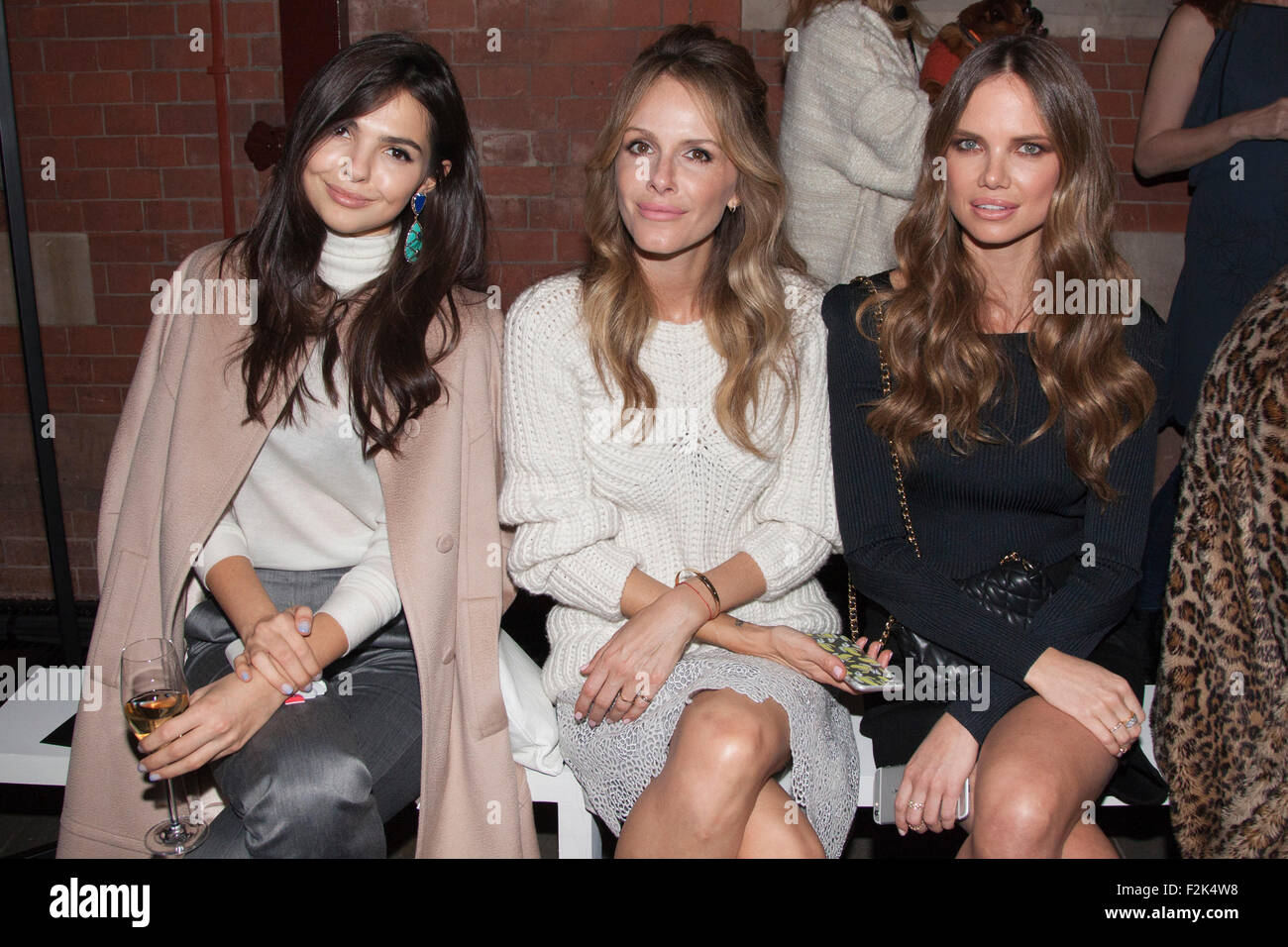 London, UK. 20th September, 2015. Front row at the London Fashion Week SS16 ready-to-wear runway show of label Pringle of Scotland at the St Pancras Renaissance Hotel. Credit:  Vibrant Pictures/Alamy Live News Stock Photo