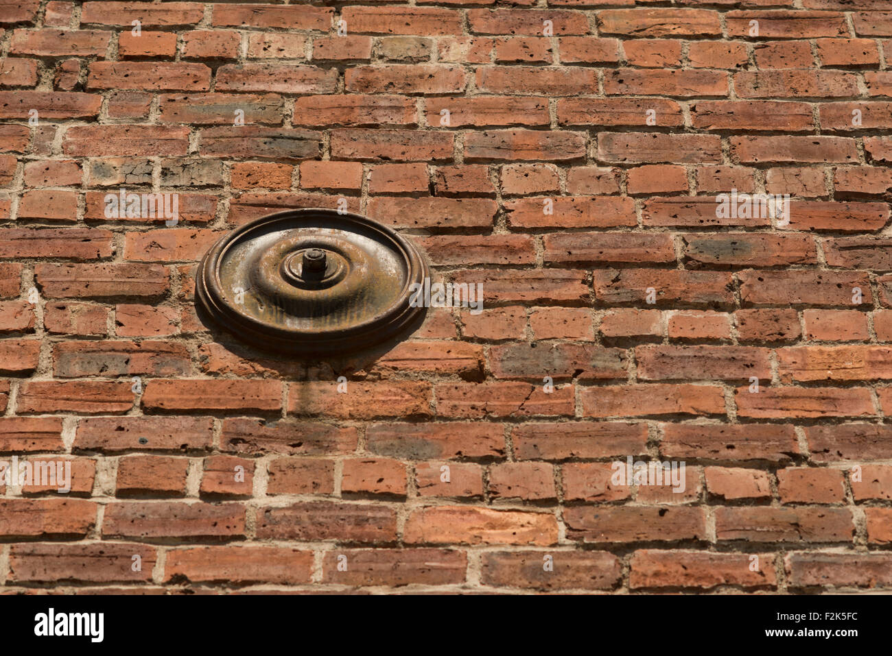 Victorian brick warehouse patress wall tie plate,Glasgow,Scotland,UK