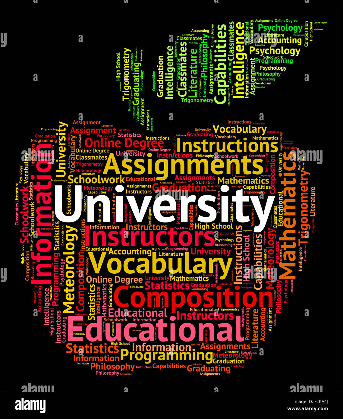 University Word Indicating Educational Establishment And Varsity Stock Photo