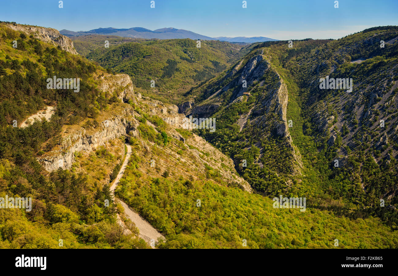 View of Val Rosandra part of the Kras geographical region, Italy Stock Photo