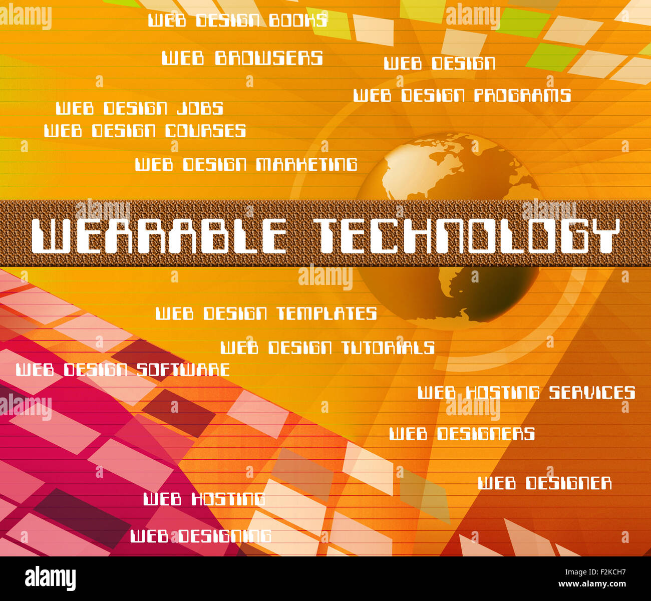 Wearable Technology Representing Clothes Apparel And Text Stock Photo