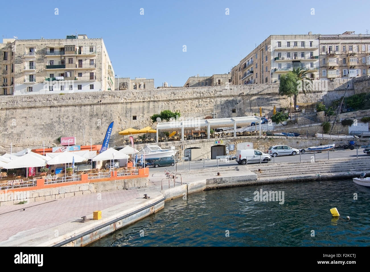 Ferry terminal in Valletta in September Stock Photo