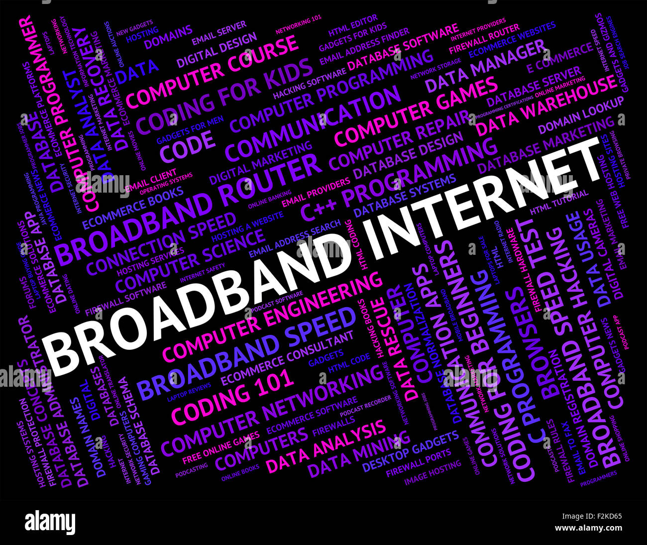 Broadband Meaning World Wide  And Lan Network Stock Photo