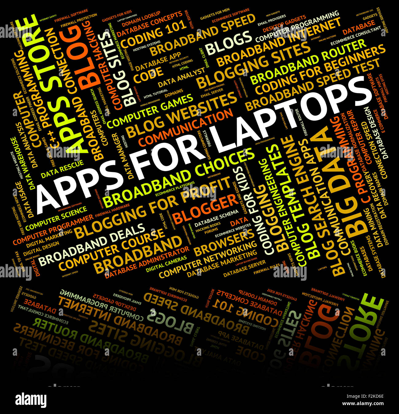Apps for laptops showing application software and pc stock photo alamy