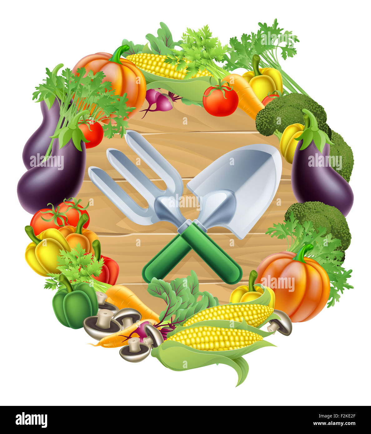 Gardening Tools Border Clipart