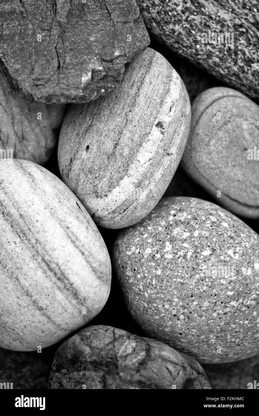 Striped pebbles Black and White Stock Photos & Images - Alamy
