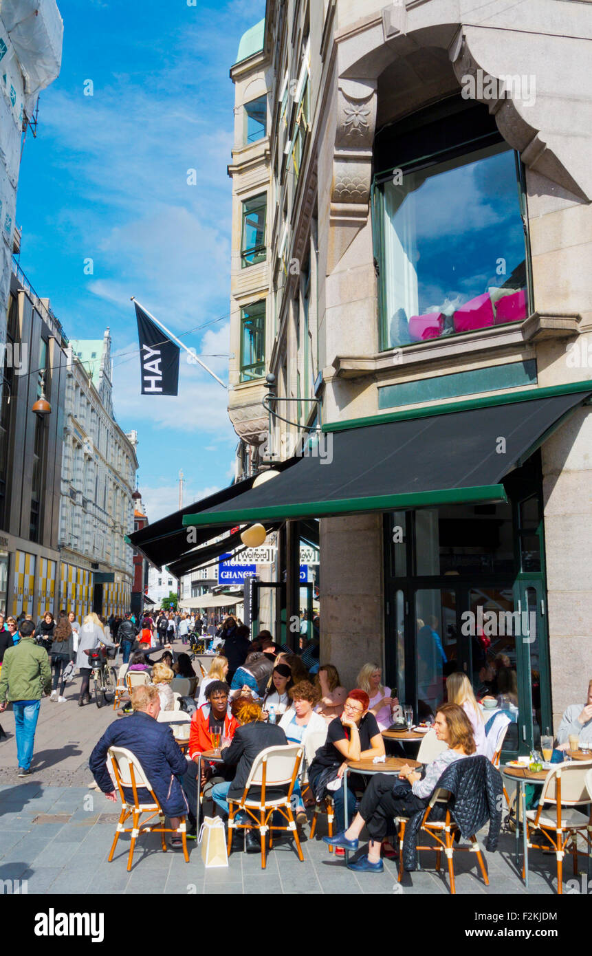 Cafe, Strøget, at Amagertorv, Copenhagen, Denmark Stock Photo - Alamy