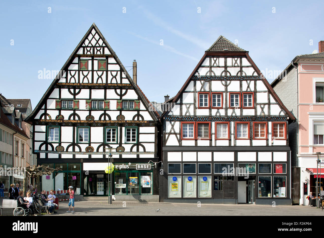 Halftimbered houses, Market Square, Unna, Ruhr district, Westphalia