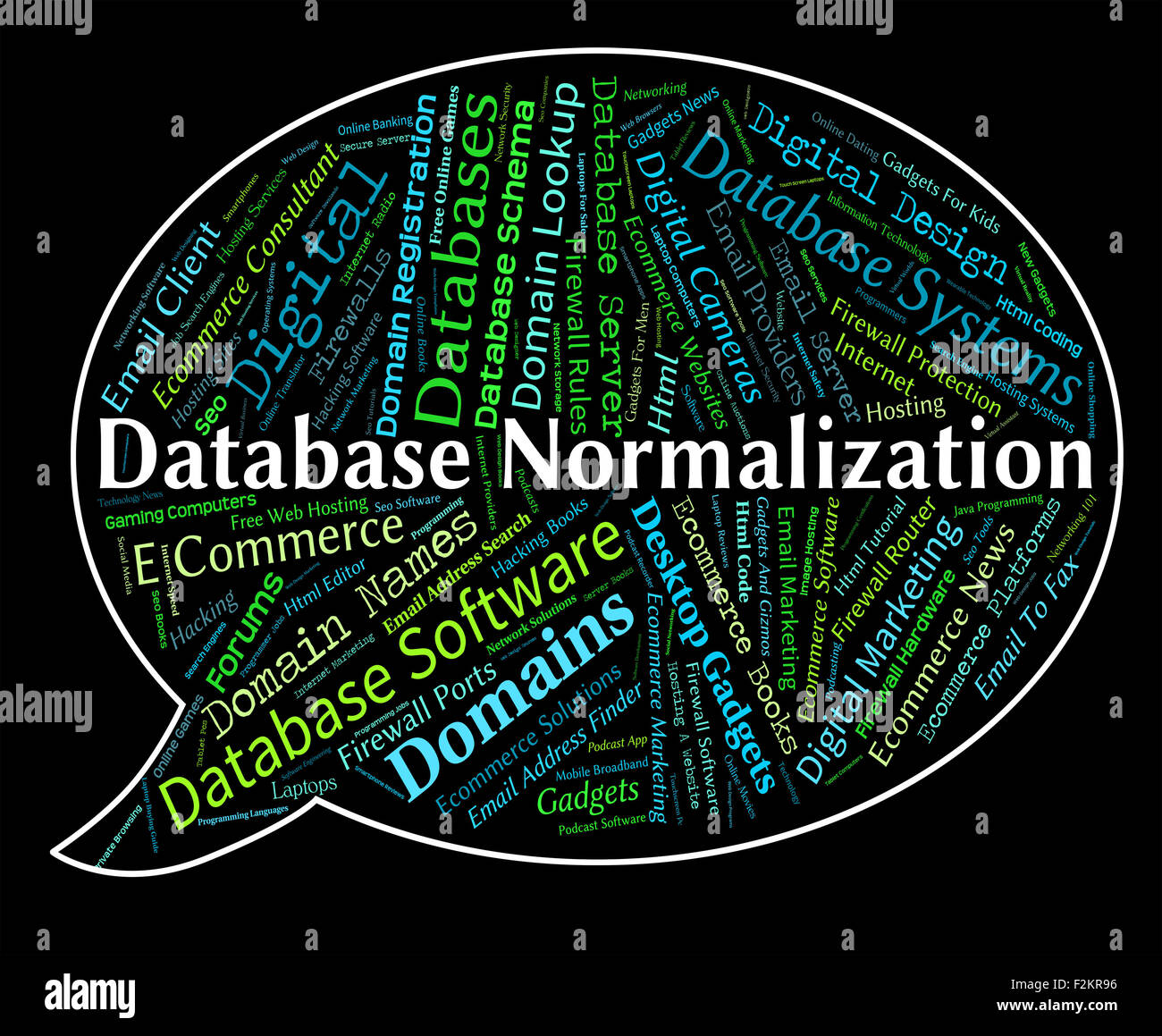 Database Normalization Meaning Normalise Computing And Word Stock Photo