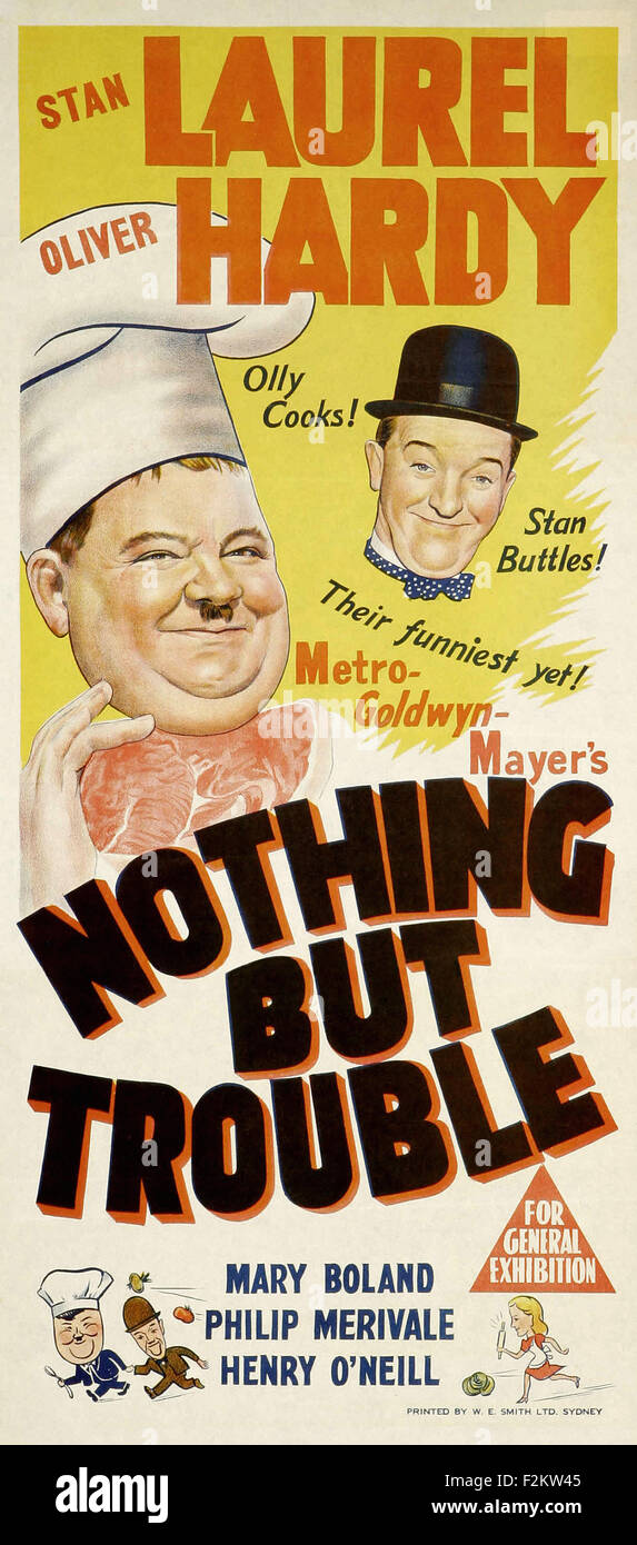 Nothing But Trouble (1944) - Movie Poster Stock Photo