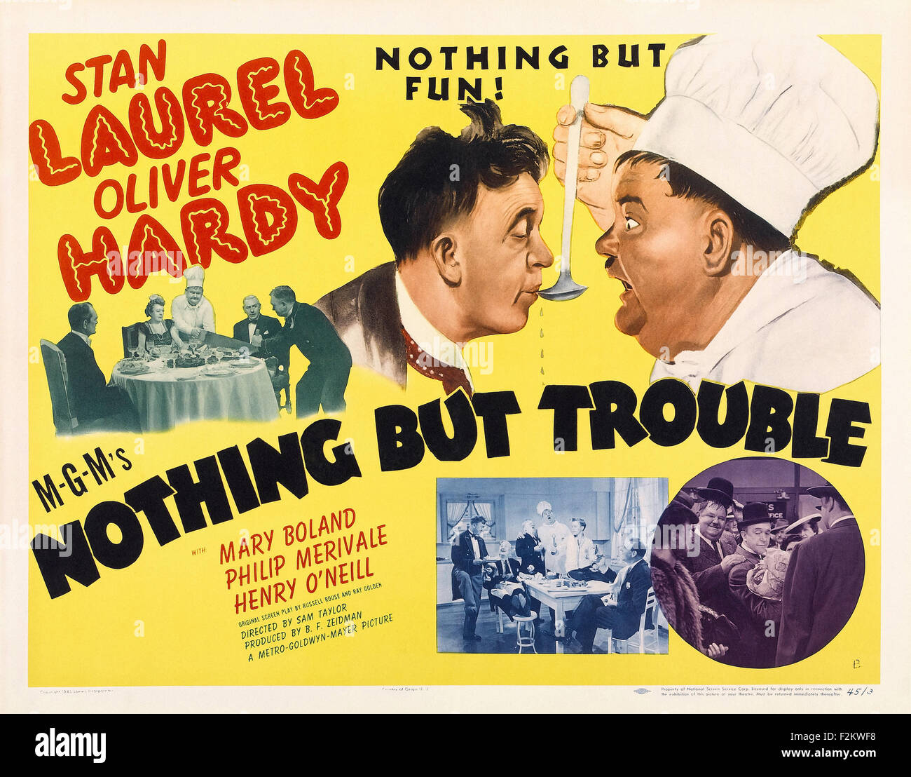 Nothing But Trouble (1944) - Movie Poster Stock Photo
