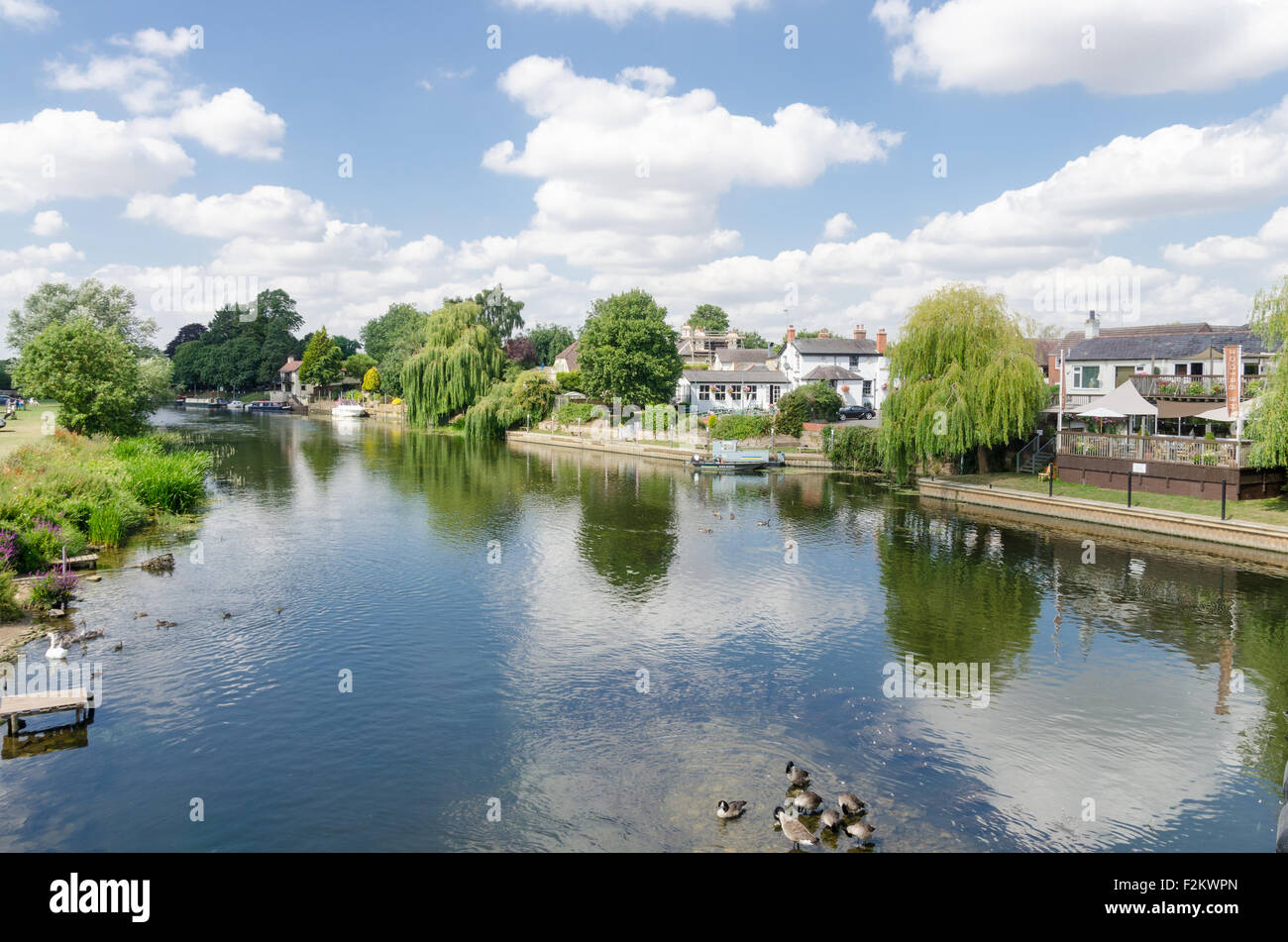 The River Avon in Bidford-on-Avon near Alcester, Warwickshire Stock Photo