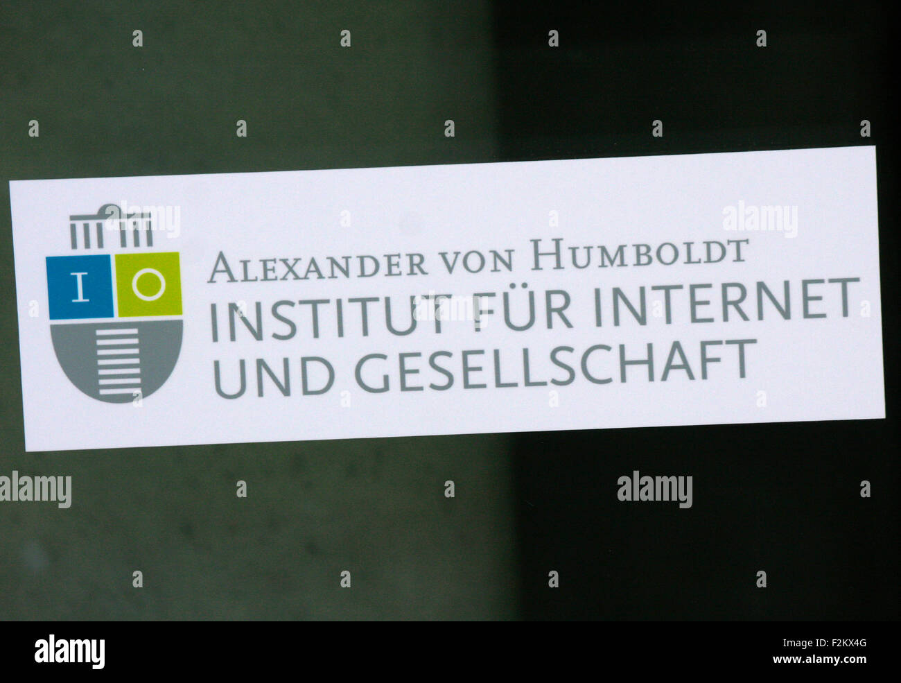 Markenname: 'Alexander von Humboldt Institut fuer Internet und Gesellschaft', Berlin. Stock Photo