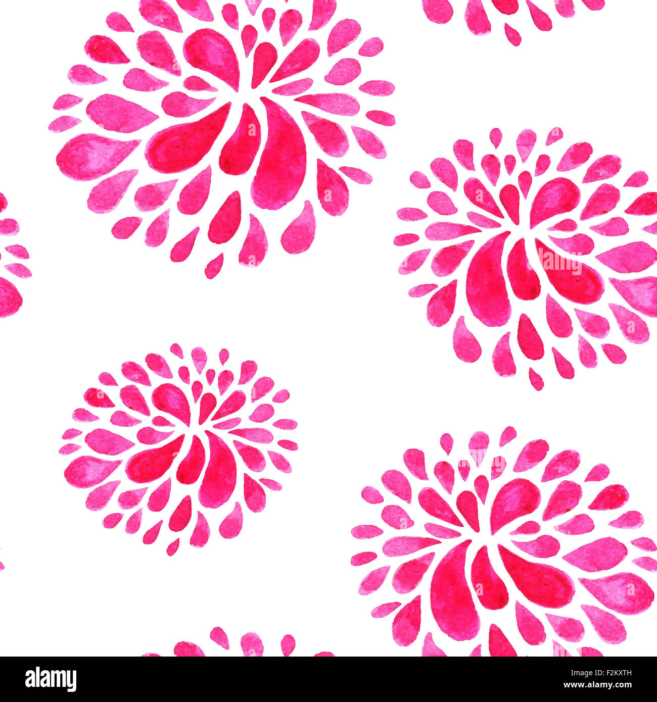 Seamless pattern with red watercolor flowers Stock Photo - Alamy