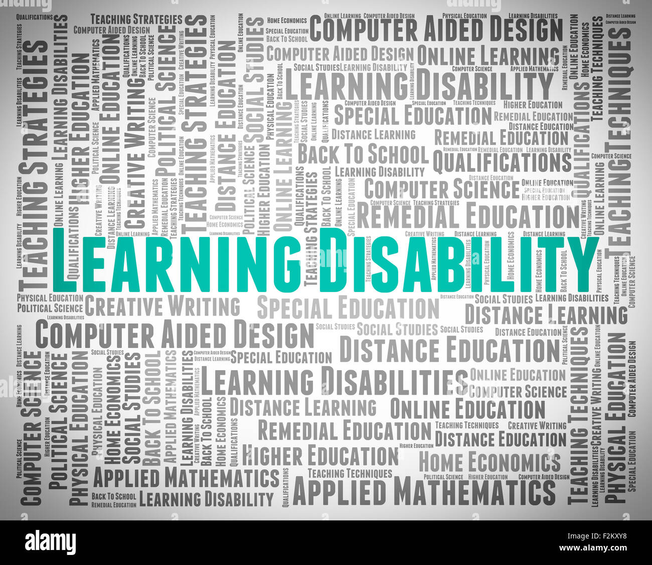 Learning Disability Words Meaning Special Needs And Gifted Stock Photo