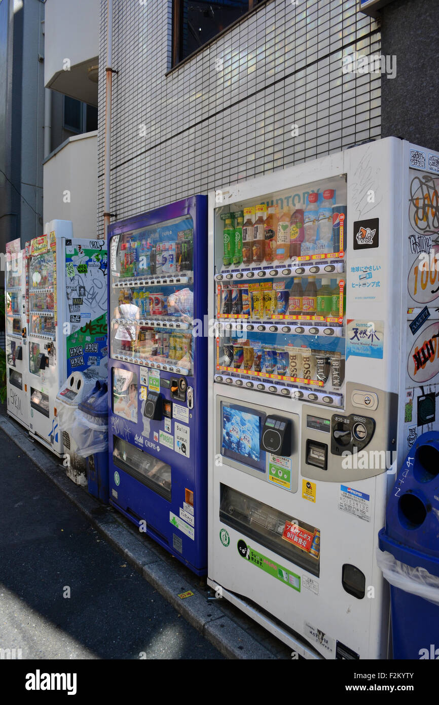 Japanese vending machines. Harajuku, Tokyo Stock Photo Alamy