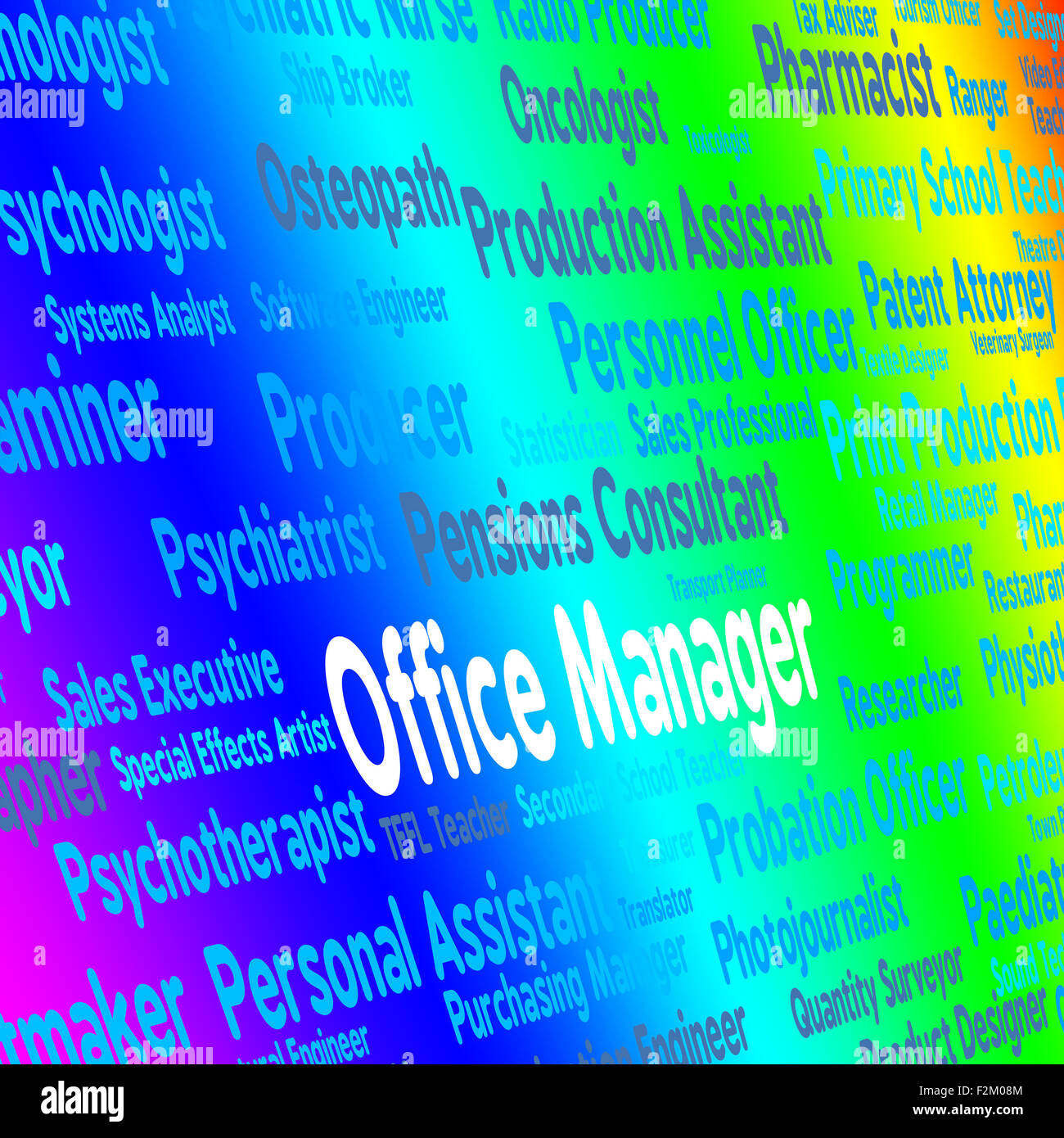 Office Manager Meaning Management Hiring And Hire Stock Photo Alamy